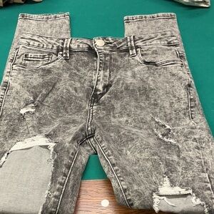 Refuge Distressed Gray Jeans